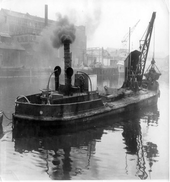 Read About the Workmen employed on board a steam dredge boat in 1845